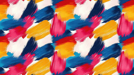 Seamless pattern of colorful brush strokes creating a vibrant decorative texture for artistic backgrounds design creativity texture