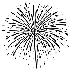 Canvas Print - PNG Firework fireworks backgrounds drawing.