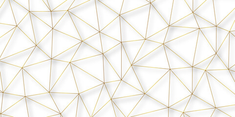 Aufkleber - Abstract geometric polygonal background shape pattern and molecular design Network connection structure. Communication and web concept digital net web line Big data visualization, vector illustration	