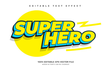 Superhero editable text effect template