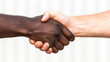 © Piya W. - Two hands shaking, symbolizing agreement, connection, and unity across diverse backgrounds.