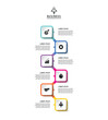 © Rasarin - Vector infographic business presentation template with circular interconnection with 6 options.