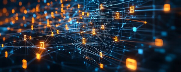 Poster - A clear and engaging graphic of interconnected individuals in an online network