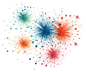 Canvas Print - PNG Fireworks illuminated backgrounds celebration.