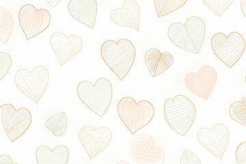 Leinwandbilder - A charming collection of heart shapes in soft pastel colors, perfect for adding a touch of whimsy to any creative project