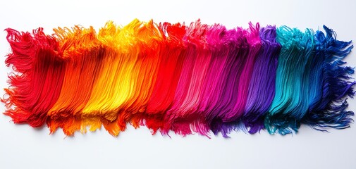 Poster - A vibrant spectrum of colors in a flowing design, showcasing a gradient from red to blue. Ideal for artistic projects, backgrounds, and creative design applications.