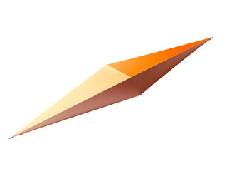 Wall Mural - orange origami sculpture on a white background, transparent