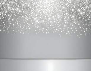 Canvas Print - Realistic vector Silver background. Shiny Silver horizontal backdrop Glittering backround.