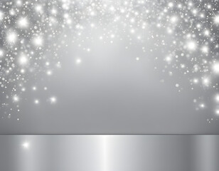 Canvas Print - Realistic vector Silver background. Shiny Silver horizontal backdrop Glittering backround.