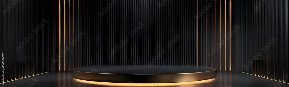 Gold background podium stage golden 3D platform light stand product ...
