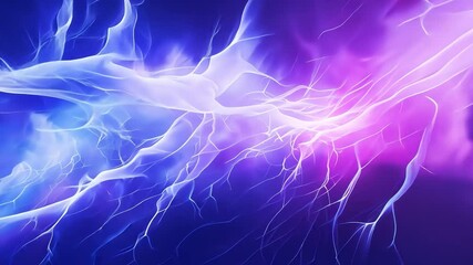Leinwandbilder - Cosmic Nebula: Abstract Swirls of Blue and Purple Energy