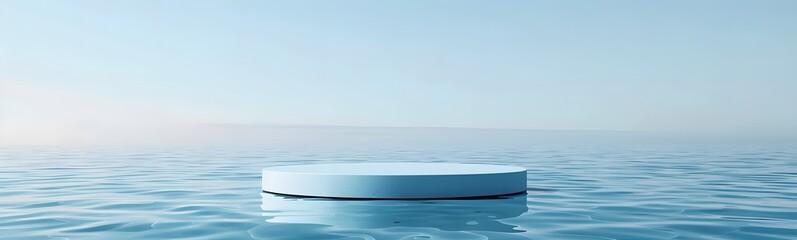 Poster - background water podium product 3d cosmetic abstract platform blue beauty. render background podium 