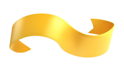 Wall Mural - gold banner ribbon 3d render icon isolated on transparent background cutout