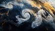 © Darunee - Space view of Earthâ€™s surface with swirling cloud cover and continents visible