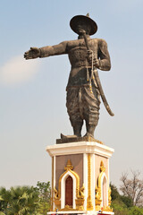 Wall Mural - The statue of King Chao Anouvong in Vientiane, Laos