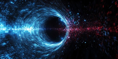 Wall Mural - abstract digital data background. art can be used in the description of network abilities, technolog