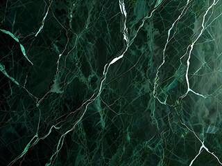 Wall Mural - Green marble with veins of silver and gold. Abstract background, mineral texture.