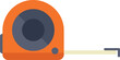 © anatolir - Orange measuring tape is extending into the blank space, ready for your design