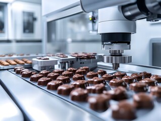 Leinwandbilder - Advanced Technology in Chocolate Production Process