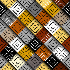 Fototapete - Seamless vector background in the bohemian style.