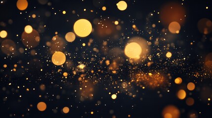 New Year s Eve celebration greeting card featuring festive gold sparklers and bokeh lights collage against a dark night sky