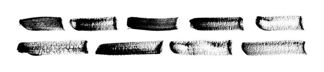 Wall Mural - distressed brush stroke frame set with ink texture and spray paint effect. box shape for text backgr