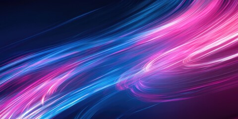 Poster - Abstract Pink Blue Swirling Lines Background,