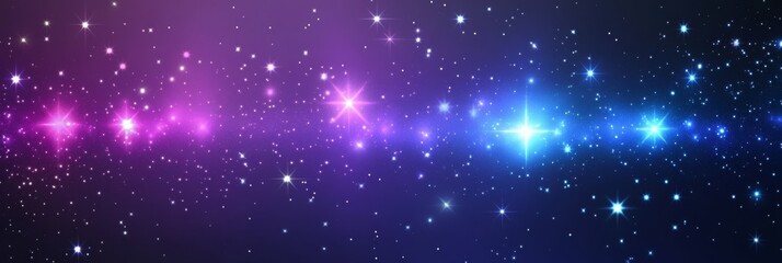 Wall Mural - A stunning cosmic backdrop with vibrant purple and blue starry highlights that inspire the imagination