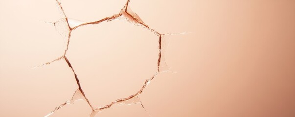 Fototapete - Abstract Network Disruption Visualized with Broken Connections