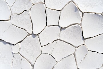 Wall Mural - Close-up of rough organic stone texture showcasing cracks and intricate details under soft lighting