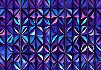 Abstract Geometric Pattern in Blue and Purple