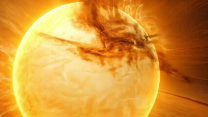 Leinwandbilder - Solar Flare Eruption: A breathtaking cosmic event unfolds as a massive solar flare erupts from the sun's surface, creating a dazzling spectacle of fiery energy and plasma.