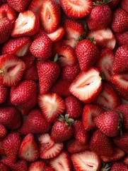 Wall Mural - Close-up of strawberries