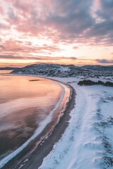 Wall Mural - Winter Beach Scene