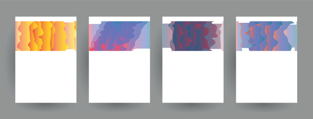 Wall Mural - abstract geometric pattern background for brochure cover design. blue, yellow, red, orange, pink and