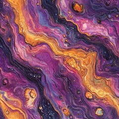 Wall Mural - Square seamless texture- magic planet colored texture