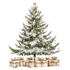 Wall Mural - png christmas tree illustration.