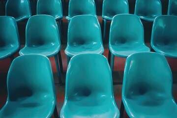 Canvas Print - Blue Chairs in Room