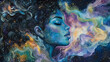 © Thiago - Cosmic nebula dreamscape swirling stardust ethereal celestial bodies vibrant aurora tendrils infinite galactic expanse. Dreamscape. Illustration