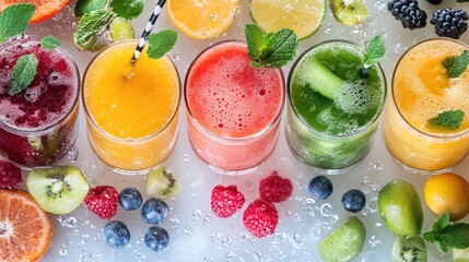 Poster - Fruit-filled glasses