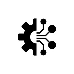 Data integration icon. Software, api symbol isolated on white background.