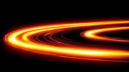 Fototapete - Fiery Neon Circle on Dark Background, Representing Energy, Power, and Modern Design in Digital Art, Generative AI