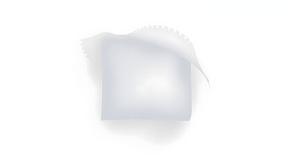 Wall Mural - a roll of abstract paper isolated with white highlights, png