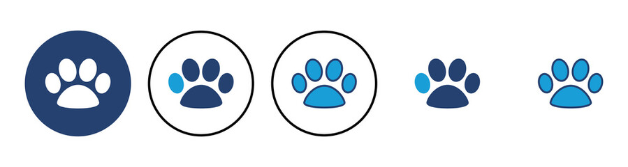 Wall Mural - Paw icon vector. paw print icon vector. dog or cat paw