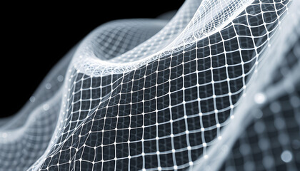 Wall Mural - net isolated with white highlights, png