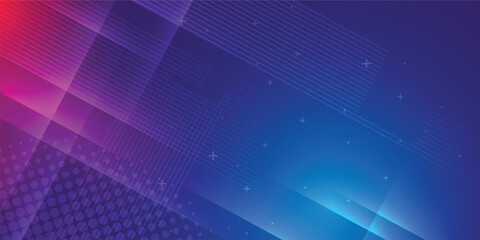 Wall Mural - Blue abstract background in vector illustration with glow and light effects, with parallel lines, bright geometric shape, design futuristic and elegant.
