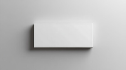 Poster - White rectangular paper sticker label on plain background