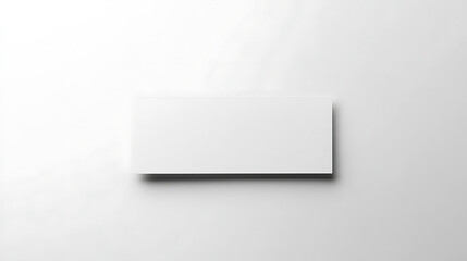 Poster - White rectangular paper sticker label on plain background