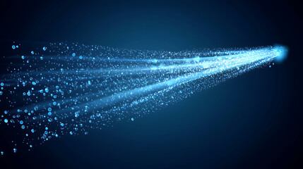 Leinwandbilder - Vector elements consisting of water droplets and air flow, Blowing from an air conditioner, purifier, or humidifier is an abstract light effect, Motion flow with dynamic isometric blurring