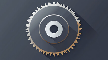 Fototapete - High-quality vector illustration of a circular saw blade